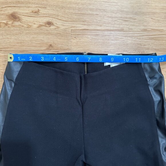Jcrew Gigi Pants Faux Leather Ponte Leggings Black Size 2 - Picture 5 of 8